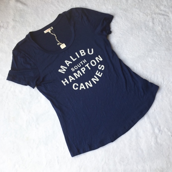 Sundry Tops - NWT Sundry Graphic Navy Short Sleeve Tee